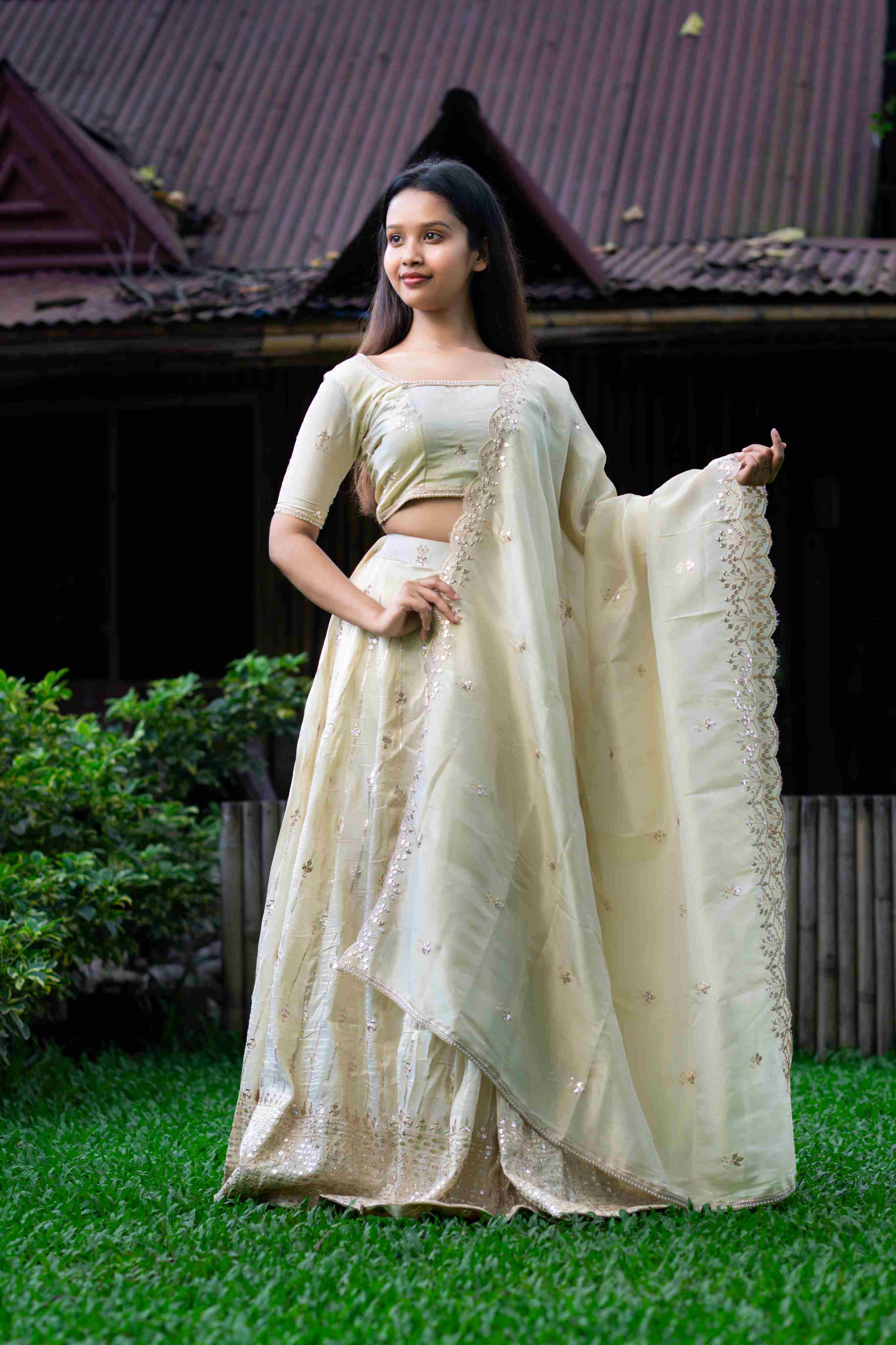 ll Pariza  Zari Work Lehenga