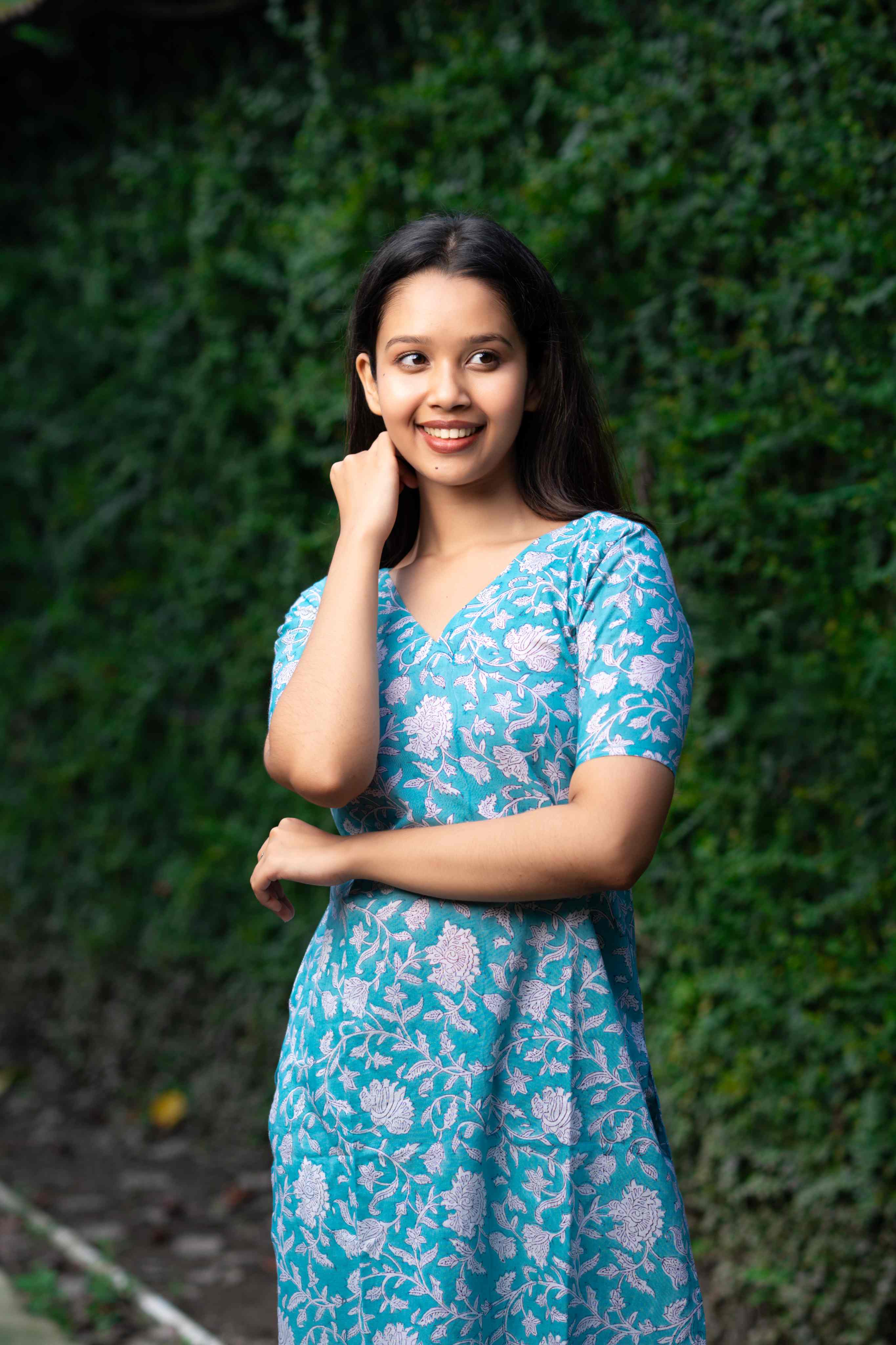 qqq Sangaria Hand Block Kurti With Plazzo Set